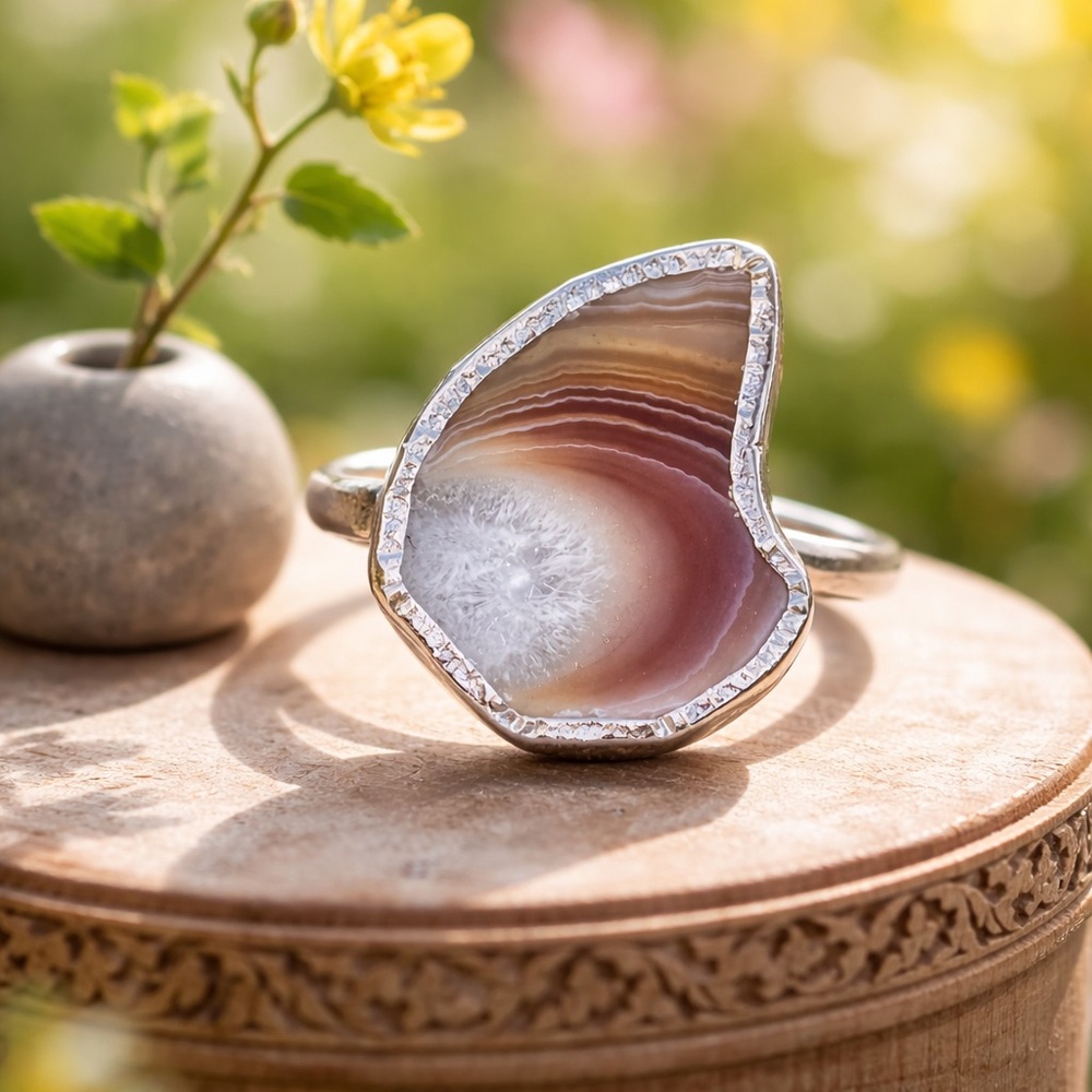 New! Botswana Agate Ring - image 4